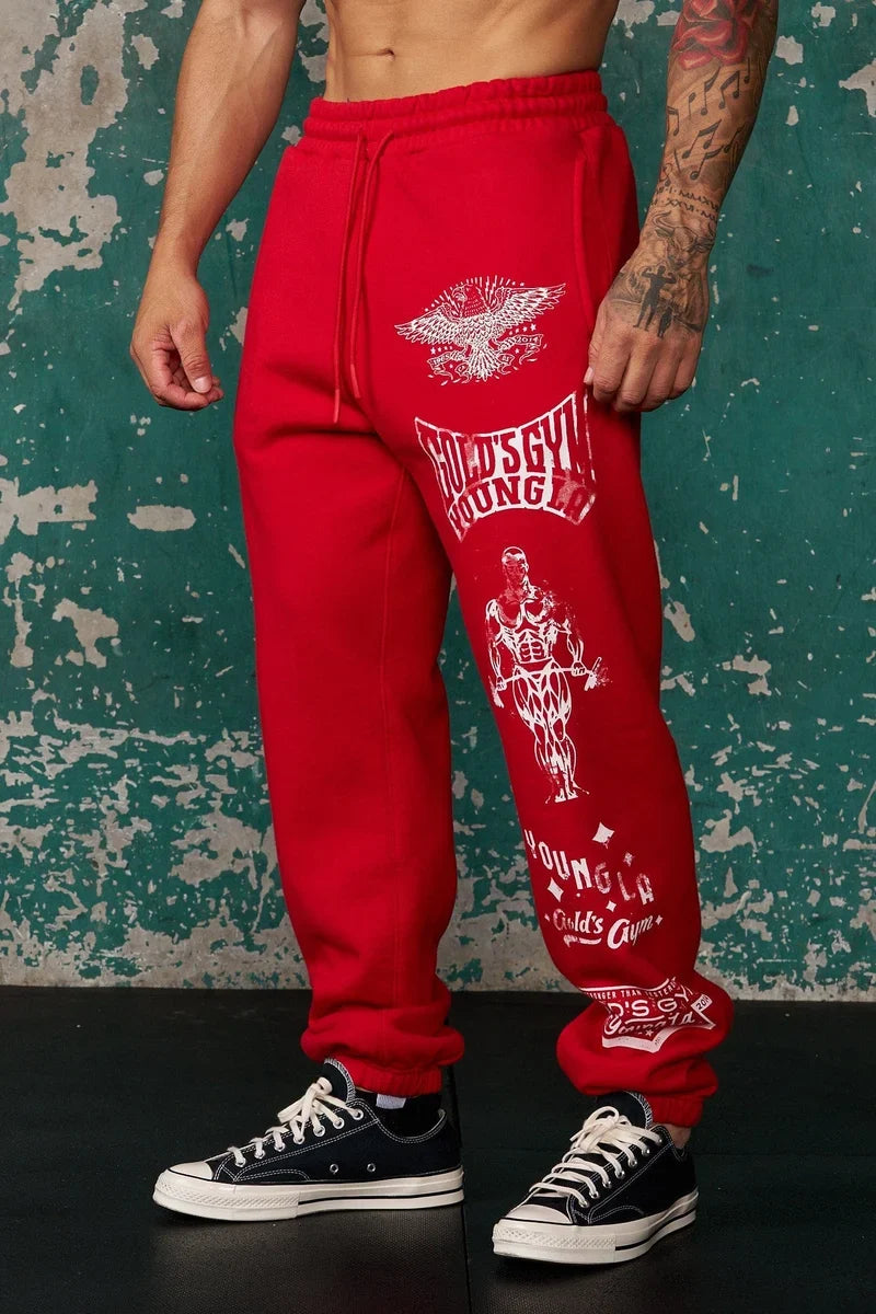 Buzo YoungLA Gold's Gym Immortal rojo puesto