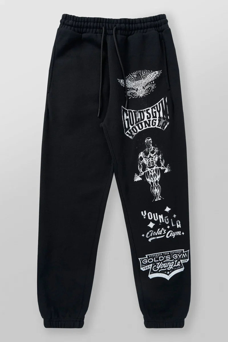 Buzo YoungLA Gold's Gym Immortal negro