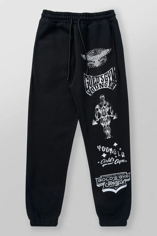 Buzo YoungLA Gold's Gym Immortal negro